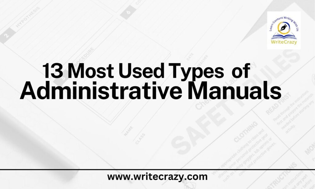 13 Most Used Types Of Administrative Manuals